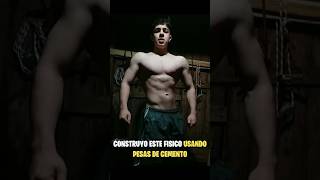 Este Chico Ha Construido Un Fisico Brutal Usando Solo Pesas de Cemento 😱 motivaciongym [upl. by Gelasias]