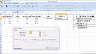 ✍️Calculate BMI Using MS Excel  IN English [upl. by Ambrosio142]