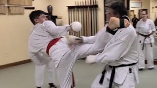 Sparring at Authentic Karate Training Center 713 [upl. by Sadoc]