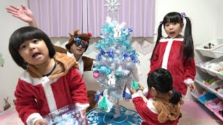 【トイザらス】メリークリスマス！の季節がやってきた！ みんなででアナと雪の女王の可愛いツリーにオーナメントを飾り付け♪ ほかにもトイザらスで大量購入したおもちゃやアイテムを紹介するよ♪ まりちゃん [upl. by Ydnys]