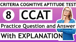 8 CCAT Practice Question and Answer  Set 8  With Explanation [upl. by Anyah]