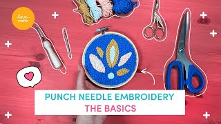 Punch Needle  How to use Thread in Punch Needle Easy [upl. by Ytak970]