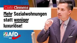 Mehr Sozialwohnungen statt weniger luxuriöse – Carlo Clemens AfD [upl. by Caddric]