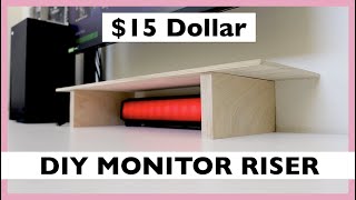 DIY Monitor Stand amp Desk Shelf  15 Dollars [upl. by Rudwik]