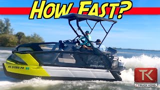 SeaDoo Switch Sport InDepth Review  Carving Corners in a Pontoon [upl. by Seagrave]