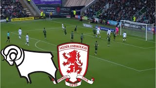 Derby County 10 Middlesbrough FC Highlights  EFL Championship 20242025 [upl. by Uohk]