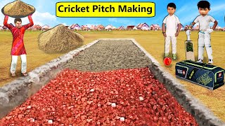 Garib Kisan Cricket Pitch Making World Cup 2023 Cricket Match Hindi Kahani Hindi Funny Comedy Video [upl. by Cherry]