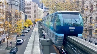 Seattle Monorail Beautiful Fall Colors [upl. by Annahsad]