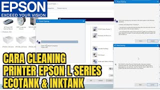 cara head cleaning dan power cleaning printer epson L series ecotank dan inktank [upl. by Jordanna]