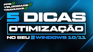 COMO OTIMIZAR O PC E SEU WINDOWS  MELHORAR FPS NOS JOGOS E REDUZIR INPUT LAG 2024 [upl. by Cuhp]