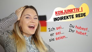 Konjunktiv 1 Indirekte Rede Erklärung  Deutsch lernen c1 b2 [upl. by Nomolos]