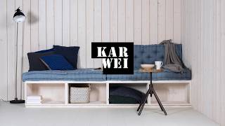 KARWEI  DIY Houten opbergbank [upl. by Waddell]