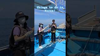 IS THIS REALLY FUN 😅 DEEP SEA FISHING IN KOREA jeju korea travelvlog traveltips travel [upl. by Arodnap]