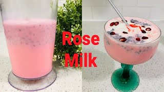 Rose MilkRose Milk RecipeRamadan Special SharbatMahabbat ka sharbatRoohafza SharbatSummer Drink [upl. by Adnihc49]