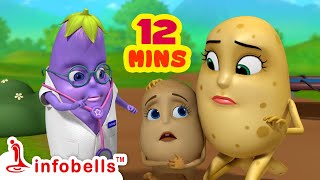 ஐந்து உருளைக் குட்டிகள் கட்டிலில் குதித்தது  Tamil Rhymes for Children  Infobells [upl. by Artaed]