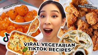 I Tried Viral TikTok Vegetarian Recipes 🥗 [upl. by Dionne]