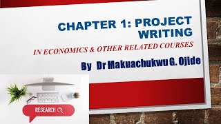 Chapter 1 Project Writing  Introduction [upl. by Geis]