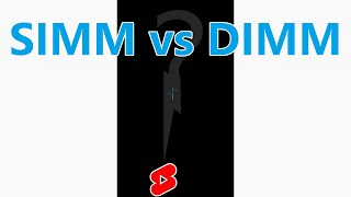 SIMM vs DIMM  Short Explanation [upl. by Ettereve]