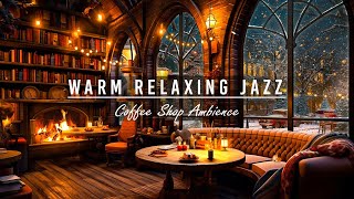 ☕Warm Relaxing Jazz Music with Cozy Coffee Shop for Working Studying Sleeping [upl. by Greenwald]