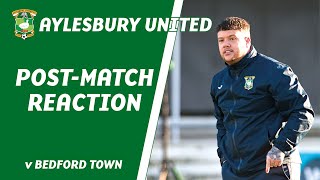 POSTMATCH REACTION  Aylesbury United 23 Bedford Town [upl. by Ididn52]