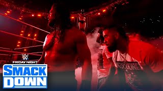 The Demon ambushes The Bloodline after attack on Montez Ford  FRIDAY NIGHT SMACKDOWN  WWE ON FOX [upl. by Dorion494]