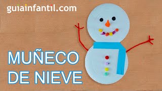 Manualidades navideñas Muñeco de nieve con platos [upl. by Dennett]