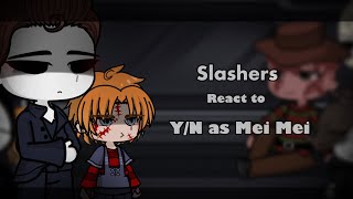 Slashers react to YN as Mei Mei  Halloween special  JJK x Horror [upl. by Yorel]