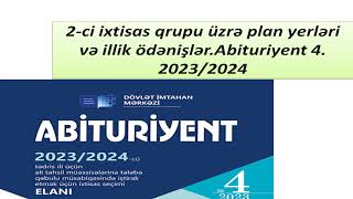 2ci qrup üzrə ixtisaslarplan yerləri və illik ödənişlərAbituriyent 4 20232024 [upl. by Cathee]