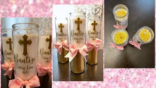 DIY baptism decorations candle [upl. by Hurd]