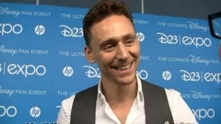 Tom Hiddleston Talks Voicing Captain Hook THOR 2 What He Collects Appearing as Loki at ComicCon [upl. by Katinka652]