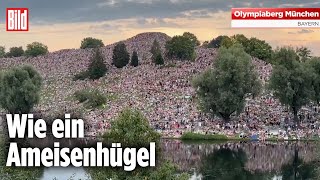 Taylor Swift 40000 Swifties feiern NEBEN Olympiastadion München [upl. by Ived467]