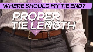 Where should my tie end Proper tie length [upl. by Bronwen]