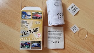 TEARAID Inflatable Repair Product REVIEW [upl. by Nittirb]