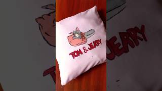 Cushion cover painting cushioncover painting tomandjerry [upl. by Siusan]