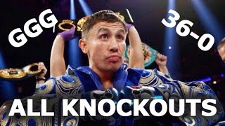 GENNADY GOLOVKIN  ALL KNOCKOUTS  GGG 2016  ГОЛОВКИН  ВСЕ НОКАУТЫ  TRIPLE G [upl. by Nirraj16]