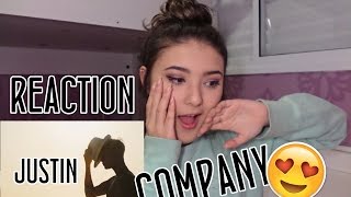 Company  Justin Bieber REACTION [upl. by Orecic508]