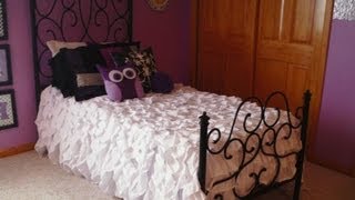 DIY Ruffled Bedspread [upl. by Selmore992]