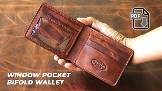 Window Pocket Bifold Wallet  Tutorial with PDF Pattern [upl. by Kcirrez]