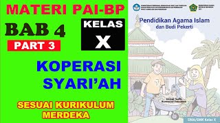 MATERI PAI KELAS X  BAB 4 KOPERASI SYARIAH [upl. by Eceertal]