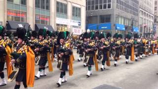 NYPD Pipes and Drums NYC St Patricks Day Parade 2015 [upl. by Eiuqnom]