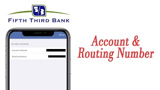 How To View Your AccountRouting Number  Fifth Third Mobile App [upl. by Naejarual]