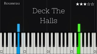 Rousseau  Deck The Halls  Hard Piano Tutorial [upl. by Aicenaj]