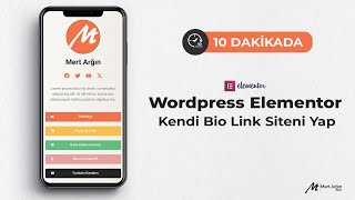 10 Dakikada Wordpress Elementor Kullanarak Bio Link Sayfası Yapma [upl. by Wells]