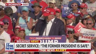 WATCH Moment Trump appears to be shot at rally [upl. by Akanke]