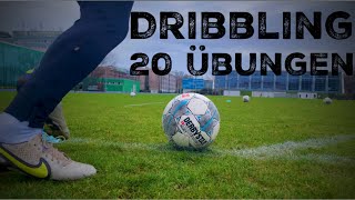 20 Fußball DribblingÜbungen  Technik Training Für Fußballer [upl. by Atiuqes]