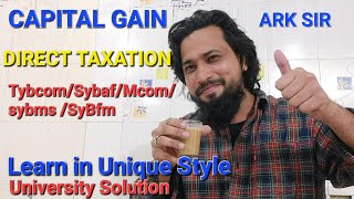 Basic Format INCOME FROM CAPITAL GAIN COMPUTATION Exemption DIRECT TAX abdulsir Tybcom sem5 [upl. by Curr13]