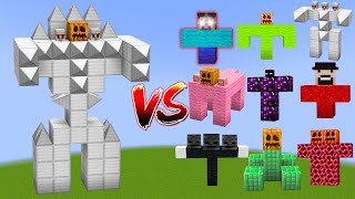 TITAN IRON GOLEM vs All Minecraft Bosses  Minecraft Mob Battle [upl. by Kerwinn968]