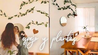 Productiva siendo Mamá 🫶🏻 Puse Plantas y espejo en el comedor  Vlog tarde tranquila Casa🌱☀️🧸 [upl. by Rihana770]