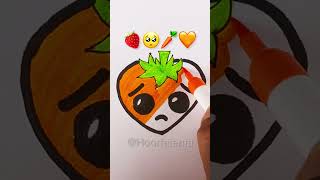 Satisfying creativity painting 🍓🥹🥕🧡art drawing shortvideo artandcraft painting [upl. by Illib]