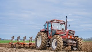 Labour avec un Fiatagri 16090 en Normandie [upl. by Atinyl]